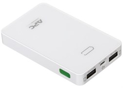 (1013563) Мобильный аккумулятор APC PowerPack M5WH-EC Li-Pol 5000mAh 2.4A+1A белый 2xUSB