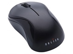 (1014604) Мышь Oklick 605SW черный/красный оптическая (1200dpi) беспроводная USB (3but)