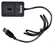 (1013553) Устройство чтения карт памяти USB2.0 Buro BU-CR/HUB3-U2.0-0688 черный