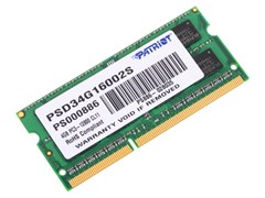 (1014244) Модуль памяти для ноутбука 4GB PC12800 DDR3 SO PSD34G16002S PATRIOT
