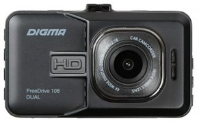 {{photo.Alt || photo.Description || '(1027108) Видеорегистратор Digma FreeDrive 108 DUAL черный 1.3Mpix 1080x1920 1080p 140гр. GP2248'}}
