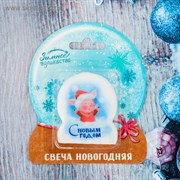 Свеча-барельеф "С Новым Годом", 5 х 6 см 3299265