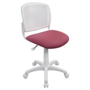 (1014544) Кресло детское Бюрократ CH-W296NX/26-31 спинка сетка белый TW-15 сиденье розовый 26-31