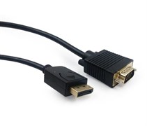 (1015657) Кабель DisplayPort->VGA Cablexpert CCP-DPM-VGAM-6, 1,8м, 20M/15M, черный, экран, пакет