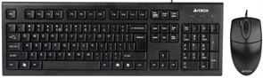 (1017178) Клавиатура + мышь A4 KR-8520D клав:черный мышь:черный USB