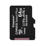 (1018883) Флеш карта microSDHC 64Gb Class10 Kingston SDCS2/64GB CanvSelect Plus + adapter