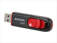 (1018865) Флэш-накопитель USB2 16GB BLACK/RED AC008-16G-RKD A-DATA