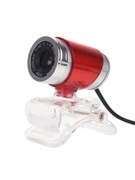 (1019357) CBR CW 830M Red, Веб-камера с матрицей 0,3 МП, разрешение видео 640х480, USB 2.0, встроенный микрофон, ручная фокусировка, крепление на мониторе, длина кабеля 1,4 м, цвет красный