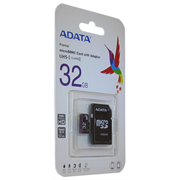 (1019731) Карта памяти MICRO SDHC 32GB W/ADAP. AUSDH32GUICL10A1-RA1 ADATA