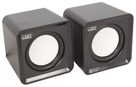 (1019787) CBR CMS 90 Black, Акустическая система 2.0, питание USB, 2х3 Вт (6 Вт RMS), материал корпуса пластик, 3.5 мм линейный стереовход, регул. громк., длина кабеля 1 м, цвет чёрный CMS 90 Black