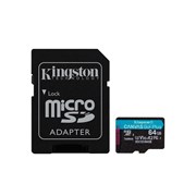 (1021599) Флеш карта microSDXC 64Gb Class10 Kingston SDCG3/64GB Canvas Go! Plus + adapter