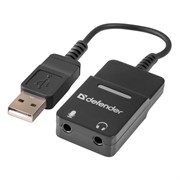 (1021932) Внешняя USB звуковая карта Audio USB USB - 2х3,5 мм jack, 0.1 м DEFENDER