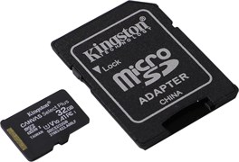 (1022229) Флеш карта microSDHC 32GB Class10 Kingston <SDCS2/32GB> Class10 UHS-I Canvas Select up to 100MB/s SDCS2/32GB