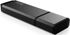 (1022225) Флеш Диск Netac U351 64Gb <NT03U351N-064G-30BK>, USB3.0, с колпачком, металлическая чёрная