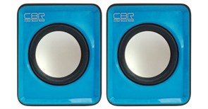 (1023742) CBR CMS 90 Blue, Акустическая система 2.0, питание USB, 2х3 Вт (6 Вт RMS), материал корпуса пластик, 3.5 мм линейный стереовход, регул. громк., длина кабеля 1 м, цвет голубой