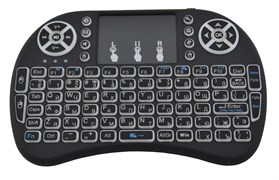 (1021880) Мини-клавиатура LuazON BKB-1.0, беспроводная для ТВ, ПК и моб. уст-в, черная 4432434