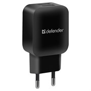 (1024442) Сетевой адаптер Defender EPA-13 черный (2 порта USB, 5V/2А, пакет)