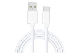 (1024907) Кабель Crown USB - USB Type-C CMCU-3016C white; круглый; в оплётке ПВХ; коннекторы ПВХ; ток 2А; 100 см; цвет белый