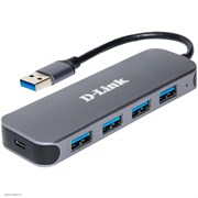 (1024994) Разветвитель USB 3.0 D-Link DUB-1341 4порт. черный (DUB-1341/C1A)