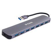 (1024992) D-Link DUB-1370/B2A Концентратор с 7 портами USB 3.0 (1 порт с поддержкой режима быстрой зарядки)