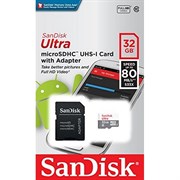 (1025635) Флеш карта microSDHC 32Gb Class10 Sandisk SDSQUNR-032G-GN3MN Ultra Light w/o adapter SDSQUNR-032G-GN3MN