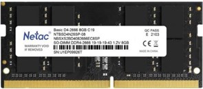 (1026272) Память SO-DIMM DDR 4 DIMM 8Gb PC21300, 2666Mhz, Netac NTBSD4N26SP-08   C19