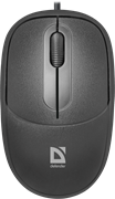 (1026580) Компьютерная мышь чёрная Defender Datum MS-980 (3 кнопки, 1000 dpi, USB)