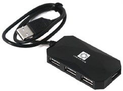 (1026610) Концентратор 5bites HB24C-210BK 4*USB2.0 / TYPE-C PLUG / BLACK