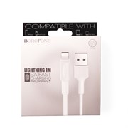 (1026813) Кабель USB - lightning BOROFONE BX1 1 m силиконовый White