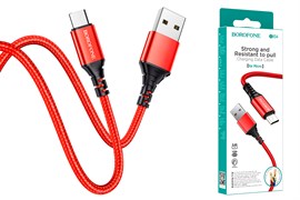 (1026820) Кабель USB - microUSB BOROFONE BX54 m силиконовый Red
