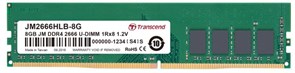 (1026947) Модуль памяти Transcend Модуль памяти Transcend  8GB JM DDR4 2666Mhz U-DIMM 1Rx16 1Gx16 CL19 1.2V