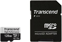 (1026957) Флеш-накопитель Transcend Карта памяти Transcend 128GB UHS-I U3 microSD w/ adapter  A2 Ultra Performance R/W:160/125 MB/s