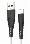 (1027011) Кабель USB - microUSB Denmen D19V силиконовый White
