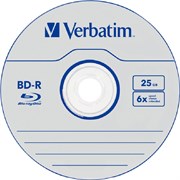 (1027110) Диск BD-R Verbatim 25Gb 6x Jewel case (1шт) Scratch proof (43715)
