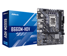 (1028157) Материнская плата Asrock B660M-HDV Soc-1700 Intel B660 2xDDR4 mATX AC`97 8ch(7.1) GbLAN RAID+VGA+HDM