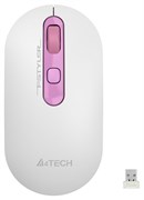 (1028197) Мышь A4Tech Fstyler FG20S Sakura белый/розовый оптическая (2000dpi) silent беспроводная USB (4but) FG20S (SAKURA)