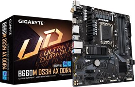 (1028240) Материнская плата Gigabyte B660M DS3H AX DDR4 Soc-1700 Intel B660 4xDDR4 mATX AC`97 8ch(7.1) GbLAN R