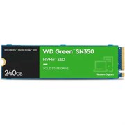 (1028443) SSD M.2 накопитель WD Green SN350 240 ГБ  [WDS240G2G0C] PCI-E 3.x x4, чтение - 2400 Мбайт/сек, запись - 900 Мбайт/сек, 3D NAND 3 бит TLC, NVM Express