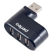 (1028631) Perfeo USB-HUB 3 Port, (PF-VI-H024 Black) чёрный