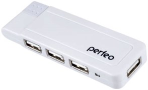 (1028633) Perfeo USB-HUB 4 Port, (PF-VI-H021 White) белый [PF_5053]
