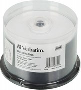(1028672) Диск DVD-R Verbatim 4.7Gb 16x Cake Box (50шт) Printable (43755)