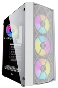 {{photo.Alt || photo.Description || '(1029652) Корпус Powercase CMRMW-L4 Корпус Rhombus X4 White, Tempered Glass, Mesh, 4x 120mm 5-color LED fan, белый, ATX  (CMRMW-L4)'}}