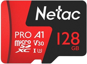 (1038147) Флеш карта microSDXC 128GB Netac NT02P500PRO-128G-R P500 Extreme Pro + adapter