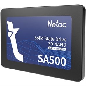 (1030672) Твердотельный накопитель SSD 2.5" Netac 256Gb SA500 Series <NT01SA500-256-S3X> Retail (SATA3, up to 520/450MBs, 3D NAND, 120TBW, 7mm)