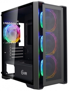 {{photo.Alt || photo.Description || '(1030841) Корпус Powercase Alisio Micro X4B, Tempered Glass, 4х 120mm 5-color fan, чёрный, mATX  (CAMIB-L4)'}}