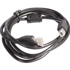 (1031055) Кабель USB 2.0 Pro Cablexpert, AM/BM, 1.8м, экран, 2 феррит. кольца, черный, пакет