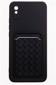 (1031000) Накладка NNDM силиконовая плетеная с кардхолдером для Xiaomi ReNNDMi 9A черная