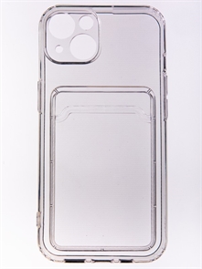 (1031004) Накладка NNDM силиконовая с кармашком для Apple iPhone 13 прозрачная