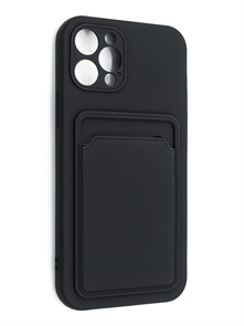 (1030882) Накладка NNDM Soft touch с кармашком для Apple iPhone 12 Pro черная