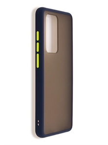 (1030896) Накладка NNDM пластиковая матовая с силиконовой окантовкой для Huawei P40 Pro синяя